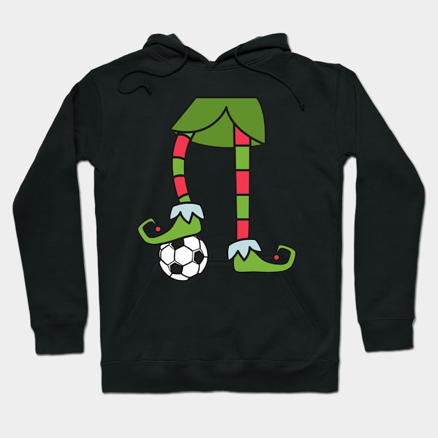 Soccer Christmas Elf Xmas Gift Hoodie by RJCatch